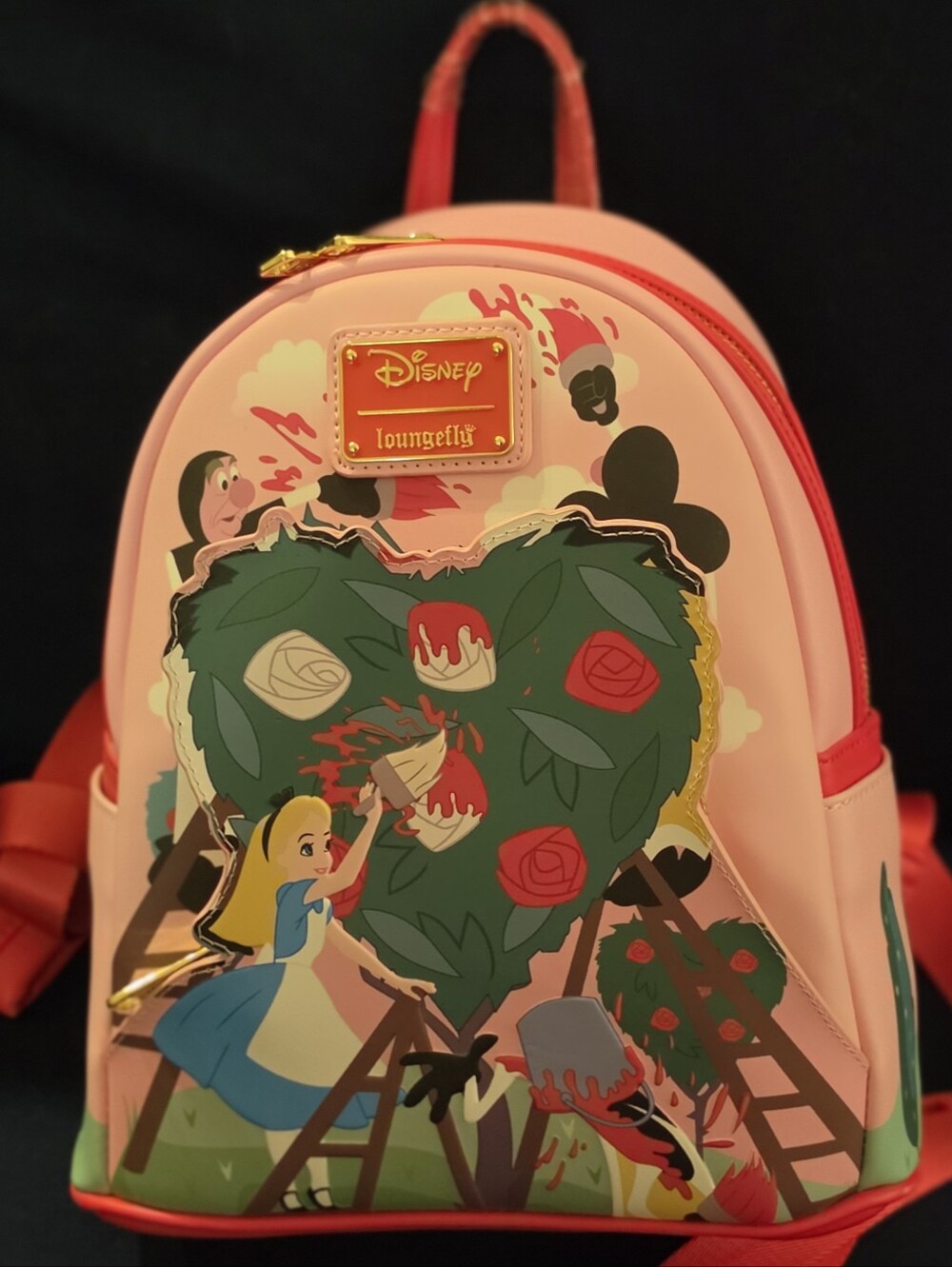 Loungefly Painting The Roses Red Mini Backpack Brand New With Tags